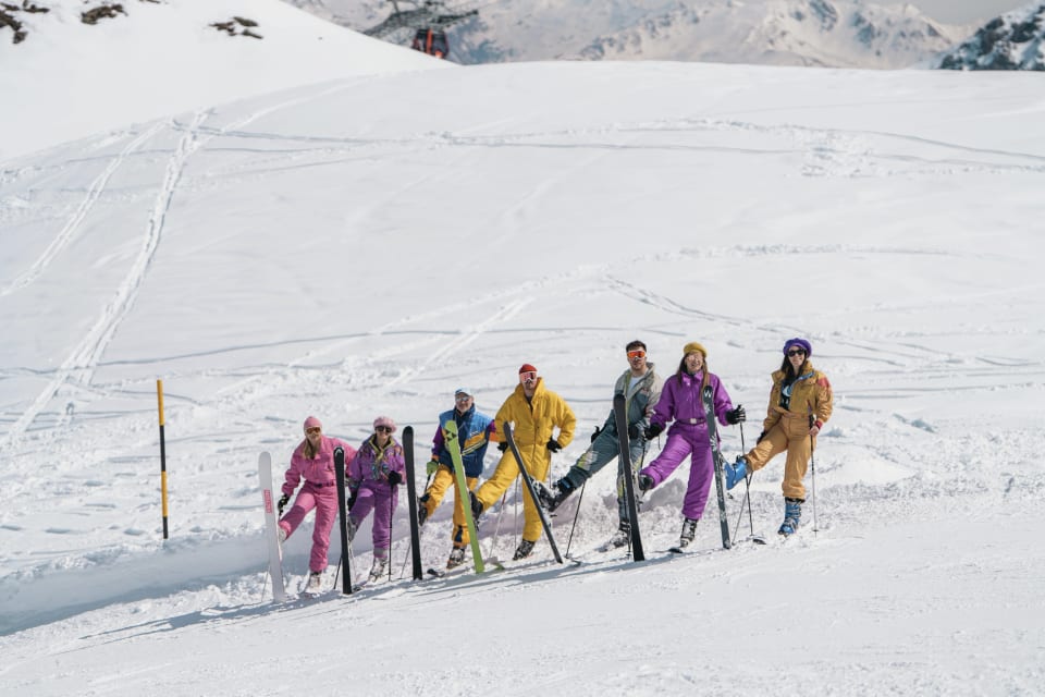 Colorful participants at the SKInnovation Ski Race