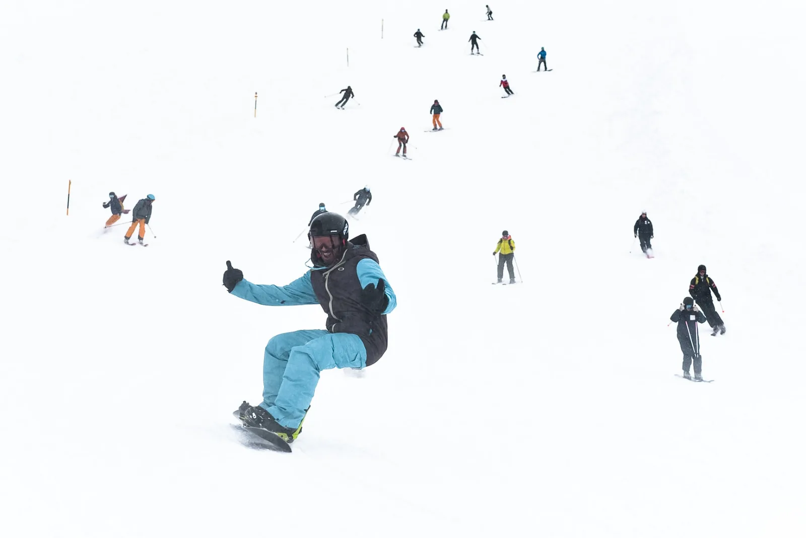 Open skiing between sessions at SKInnovation