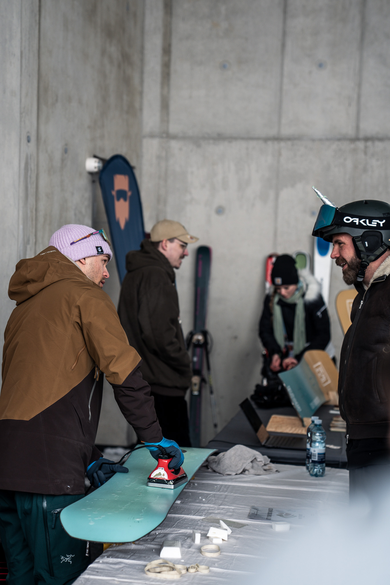 Startup community gathering on the slope
