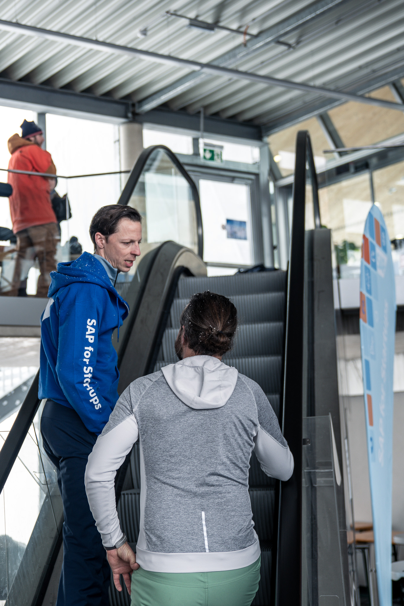 Founders at the SKInnovation Startup Fair on the mountain